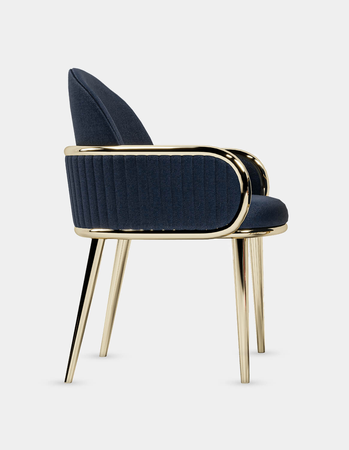 Accent Chair with Gold Frame