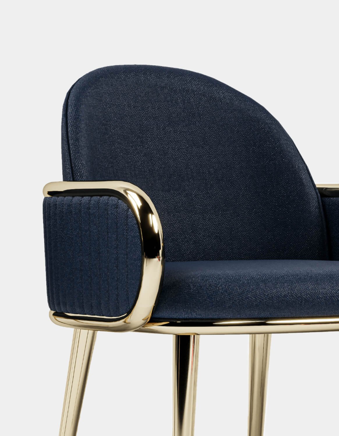 Accent Chair with Gold Frame